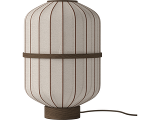 Stolní lampa Lucén – tmavě lakovaný dub – boční pohled