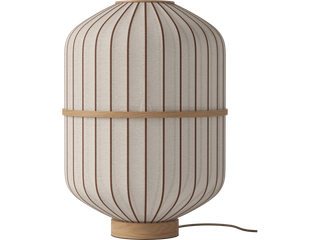 Stojací lampa Lucén Cylinder – lakovaný dub – boční pohled
