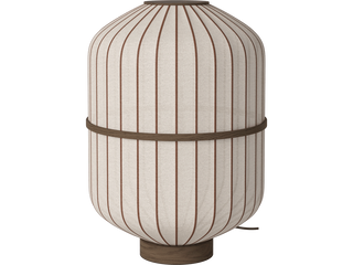 Stojací lampa Lucén Cylinder – tmavě lakovaný dub